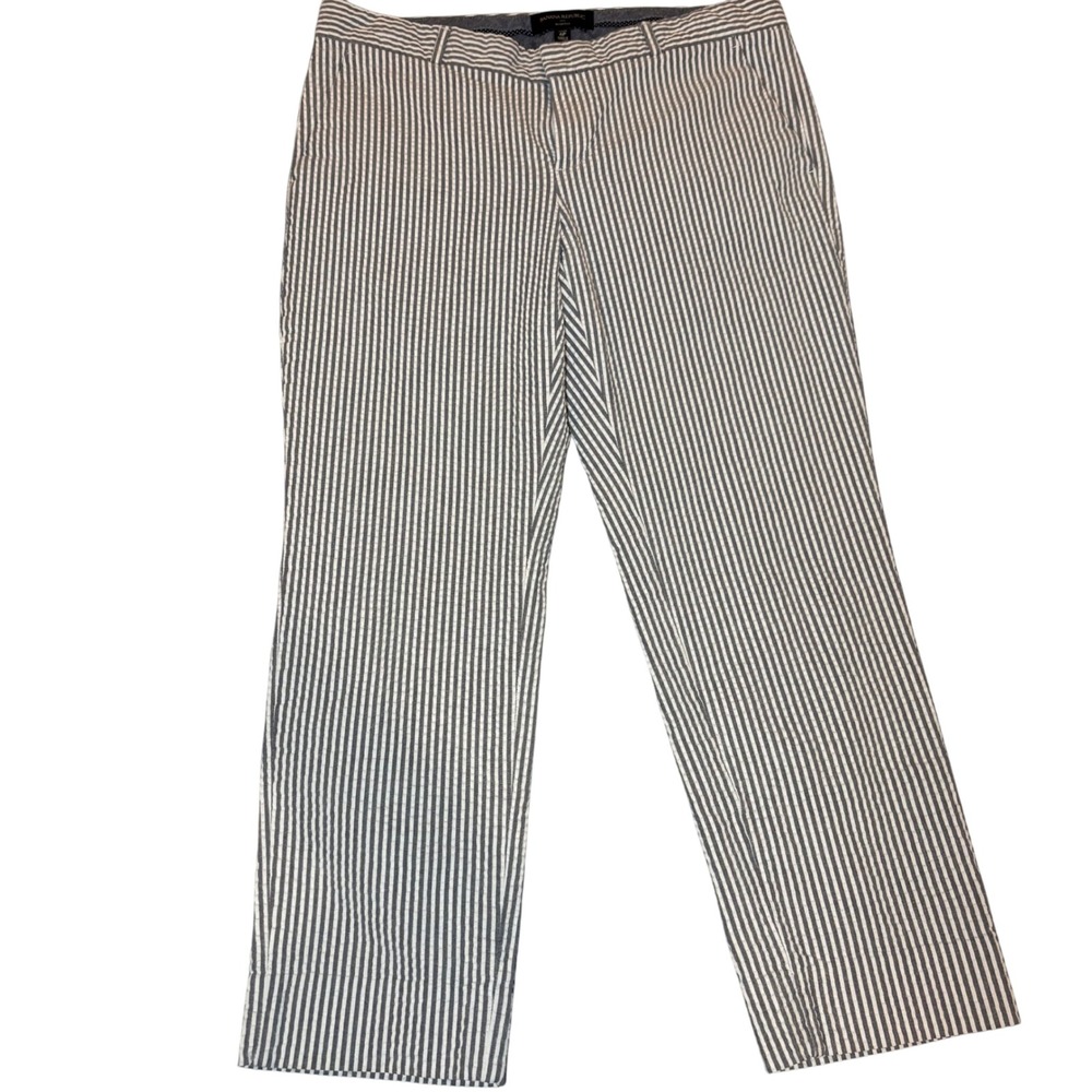 Banana Republic Hampton Seersucker Ankle Pants Striped Petite 6P